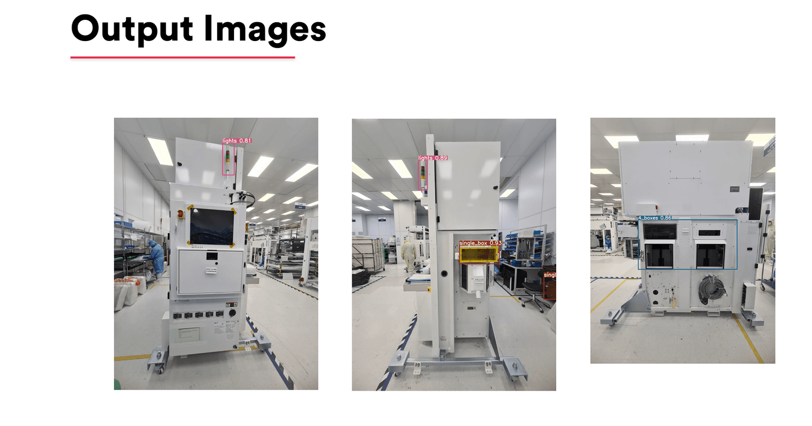 AI-Powered Defect Detection for Clean Room Panels - Output Images